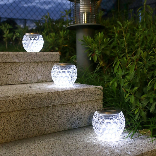 Solar Outdoor Wishing Glass Jar Courtyard Decoration Light(White Light) by bashfashion