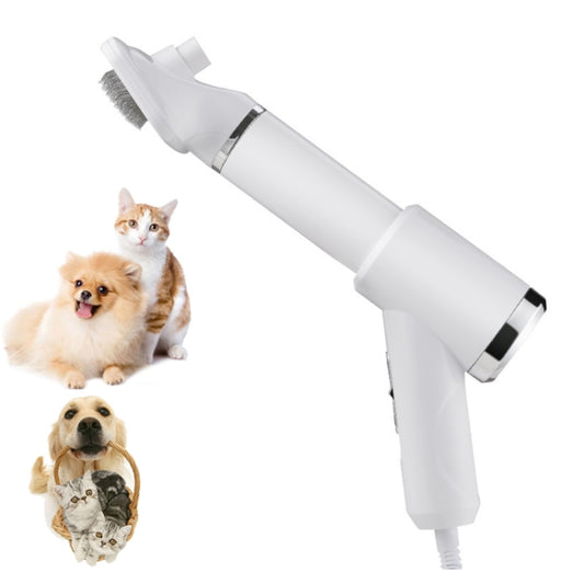 Pet Electric Comb Cat And Dog Brushing Cleaning Hair Dryer, Specification: AU Plug(3 Generation 866 White) by bashfashion