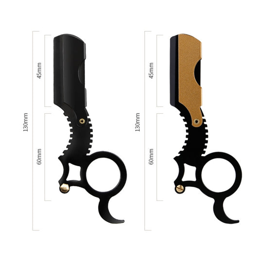 Manual Men Stainless Steel Ring Razor Without Blade(Black) by bashfashion