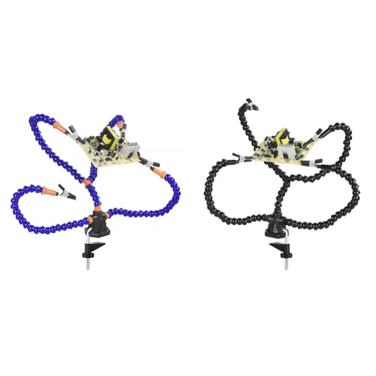 Y4BK-XS Universal Arm Clip-On Base Four-Claw Soldering Station(Blue) by bashfashion