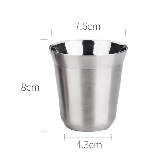 304 Stainless Steel Coffee Capsule Cup Double Insulation Coffee Cup, Style: Large Single Cup by bashfashion