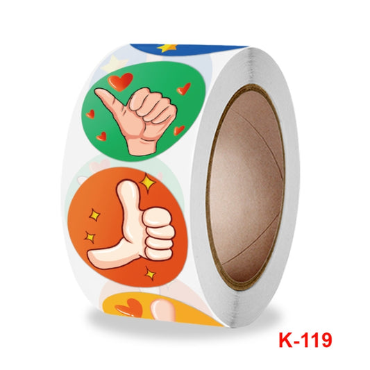 10 PCS Cartoon Thumbs Up Teacher Encouragement Label, Size: 2.5cm / 1 inch(K-119) by bashfashion
