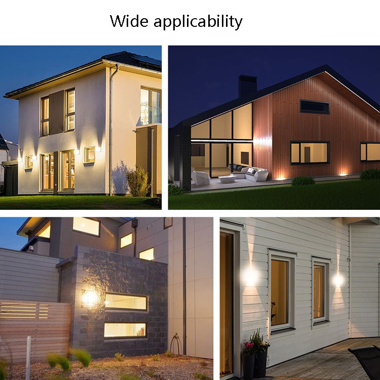 8 LEDs Garden Aluminum Double Head Wall Light(White Light) by bashfashion