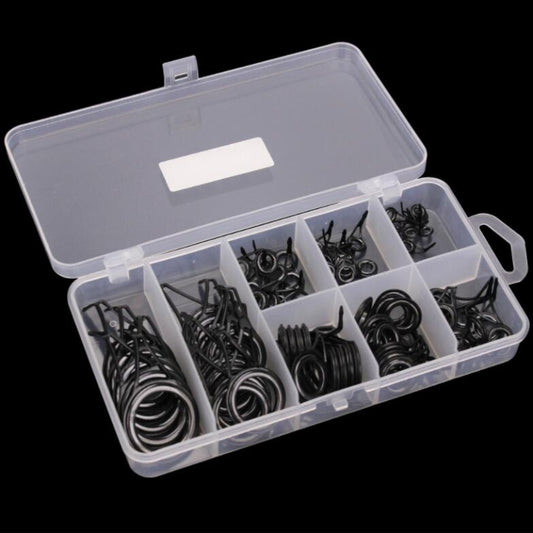 75 PCS / Box Ceramic Wire Loop Luya Rod Fishing Gear Accessories(Black) by bashfashion
