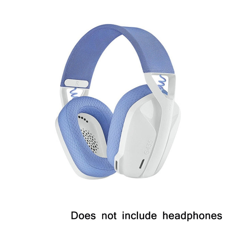 2pcs Sponge Earmuff Headrest Pad For Logitech G435, Color: Blue Earmuffs by bashfashion