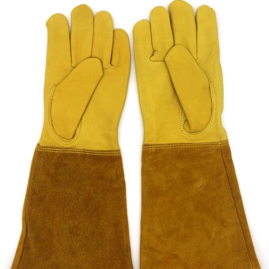 1 Pair JJ-GD305 Genuine Leather Stab-Resistant Cut-proof Garden Gloves, Size: M by bashfashion