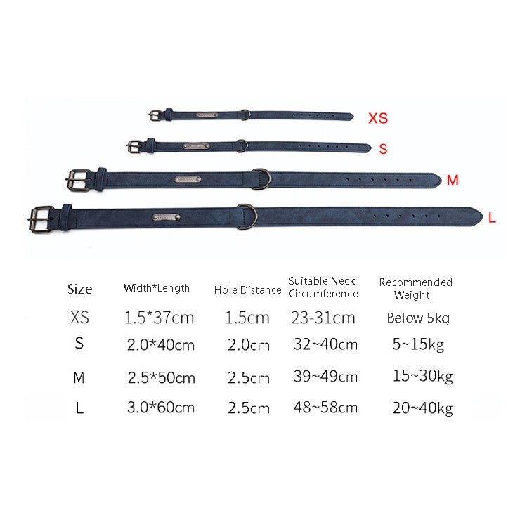 JINMAOHOU Dogs Double-Layer Leather Collar, Specification: XS 34x1.7cm(Black) by JINMAOHOU