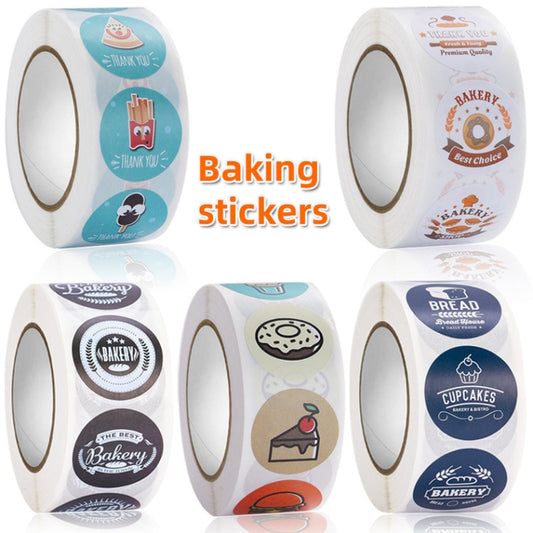 Bakery Cake Shop Cartoon Cute Sticker Decorative Sealing Sticker, Size: 2.5cm / 1 Inch(HA015) by bashfashion