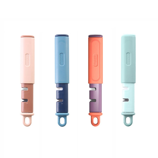 2 in 1 Stainless Steel Peeler Tungsten Steel Sharpener(Blue) by bashfashion