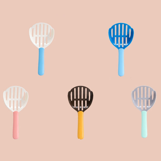 Pet Cat Litter Shovel Cat Poop Cleaning Tool(White + Pink) by bashfashion