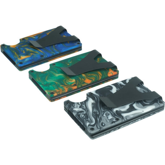 RFID Anti-Degaussing Resin Ultra-Thin Card Holder(Blue) by bashfashion