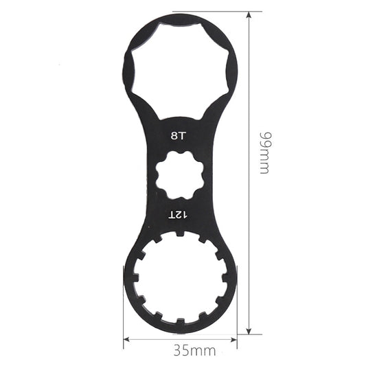 Bike Aluminum Alloy Shock Absorber Disassembly Repair Tool(Black) by bashfashion