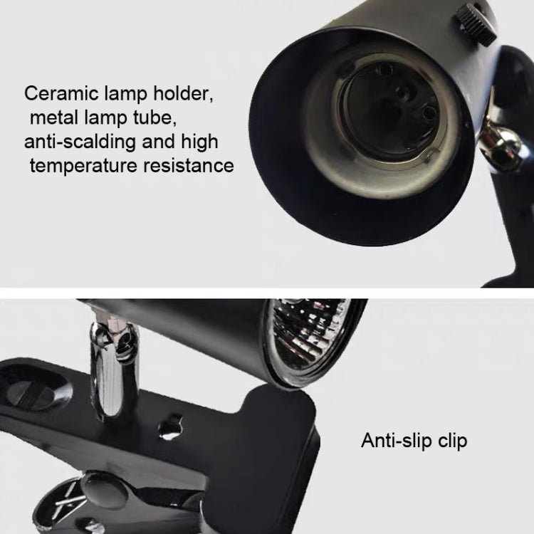 ZY-UAB Turtle Backlight UVA Heated Climbing Pet Backlight, US Plug Without Bulb(Black Elbow Long Light Stand) by bashfashion