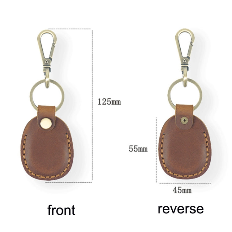18Y-011 Vintage Leather Access Control Proximity Card Holder(Brown) by bashfashion