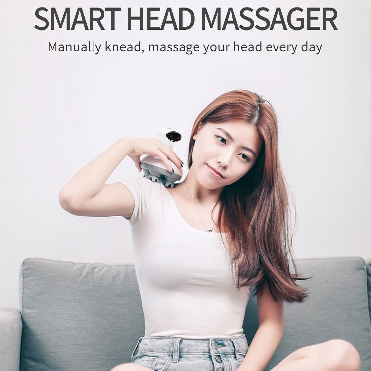Smart Dragon Claw Hand Vibrating Kneading Head Massager, Specification: English(White) by bashfashion
