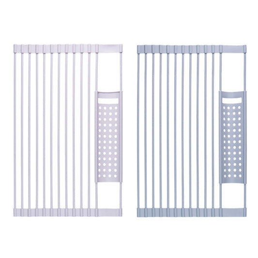 43 x 33cm White Gray Kitchen Silicone Drain Rack Sink Drain Rack by bashfashion
