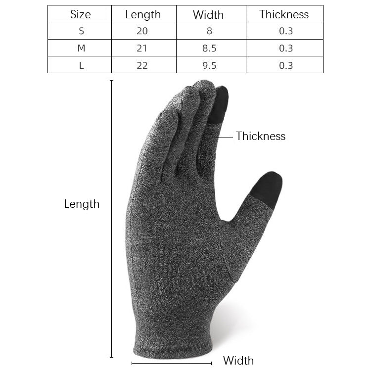 Sports Fitness Training Joint Protection Warm Gloves, Size: L(Grey) by bashfashion