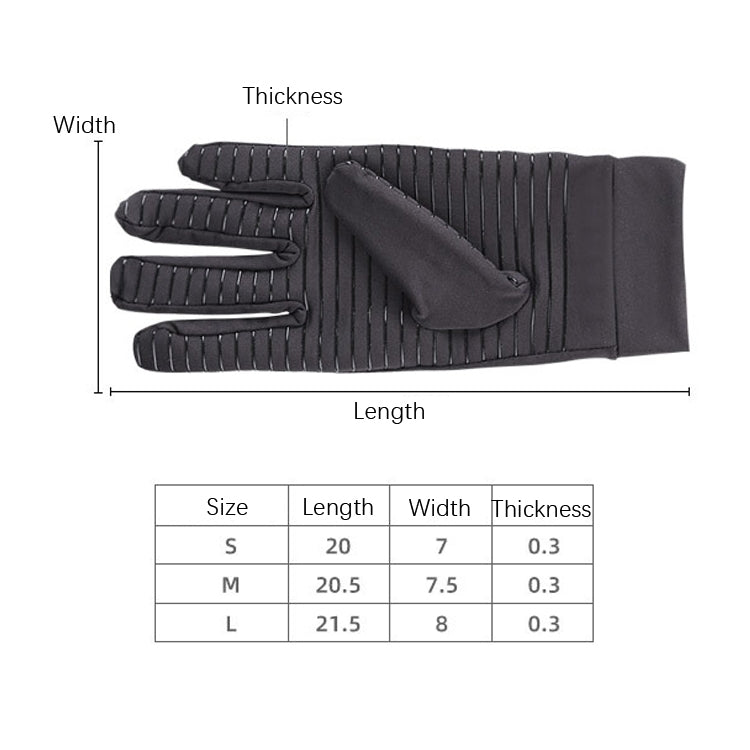 Copper Fiber Pressure Sports Fitness Anti-Slip Gloves, Size: L by bashfashion