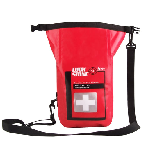 LUCKSTONE 5L Outdoor Adventure First Aid Waterproof Shoulder Bag(Red) by LUCKSTONE