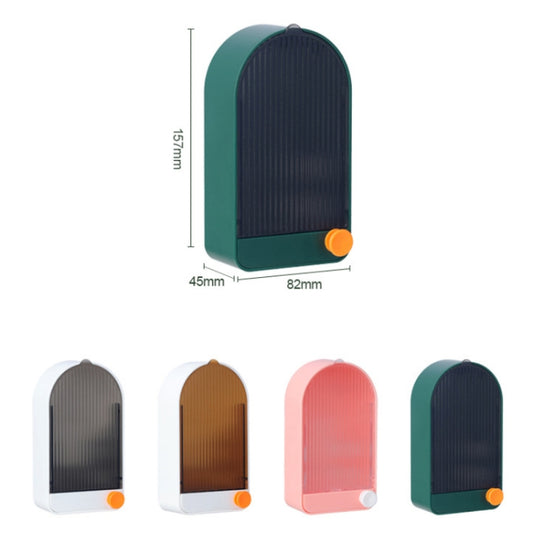 Home Bathroom Wall Mounted Drain Soap Dish With Lid(Green Gray) by bashfashion