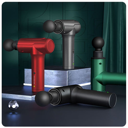 BG-128 6-speed Mini Convenient Massage Gun With 6 Massage Heads,CN Plug(Green) by bashfashion