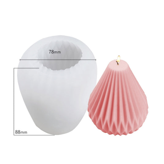 Scented Candle Silicone Mold DIY Handmade Soap Mold, Specification: Pear Shaped by bashfashion