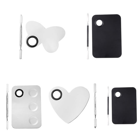 Stainless Steel Nail Makeup Palette With Toning Stick, Specification: Black Large by bashfashion