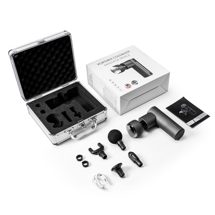 Cooling Hot Compress Fascia Muscle Relaxation Brushless Massager(Grinding White) by bashfashion