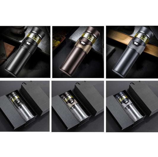 101-500ML Insulation Cup Tea Water Separation Tea Cup,Style: Coffee Double Cup+Gift Box by bashfashion