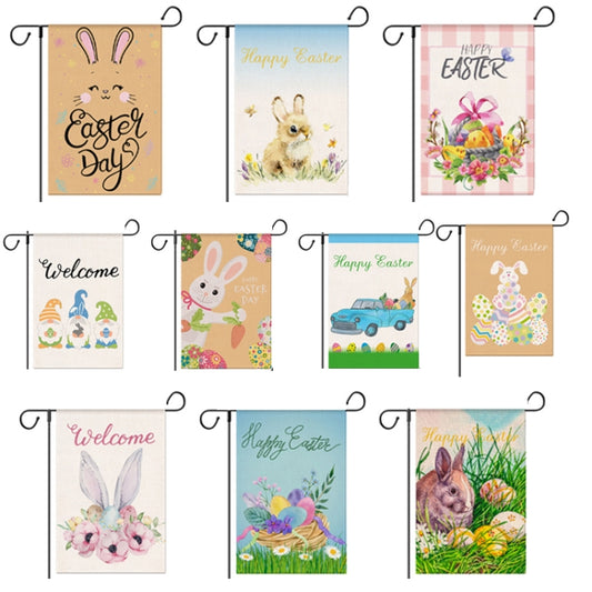 Easter Decorative Linen Strong and Durable Garden Flag(1230-10) by bashfashion
