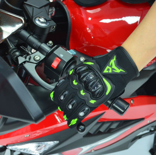 MOTOCENTRIC 13-MC-010 Touch Screen Motorcycle Breathable Gloves, Specification: M(Green) by MOTOCENTRIC
