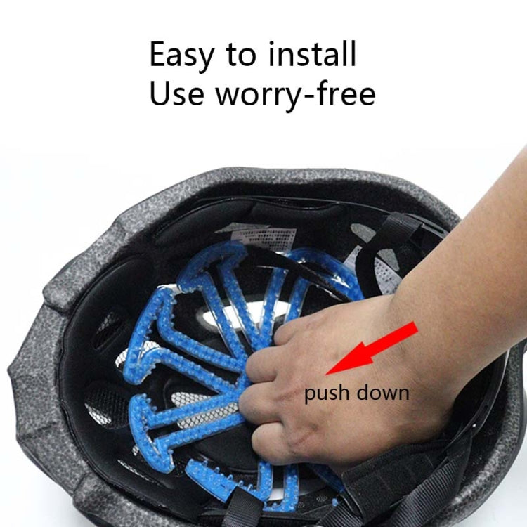 Riding Silicone Helmet Inner Pad Anti-Pressure Hair Breathable Portable Helmet Pad(Red) by bashfashion