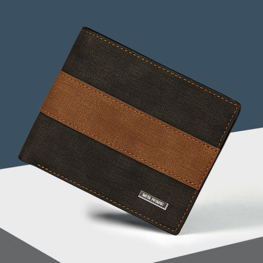 MenBense Large Capacity Short Multi-Card Matte Wallet(Black) by MenBense