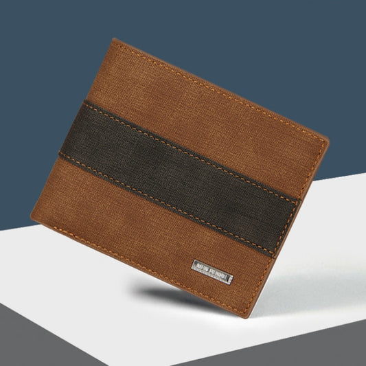 MenBense Large Capacity Short Multi-Card Matte Wallet(Light Brown) by MenBense