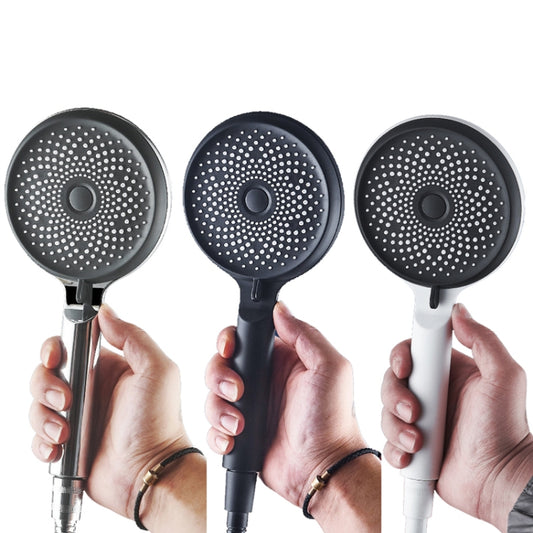 Home Handheld Silicone Supercharged Shower Nozzle, Style: Silver by bashfashion