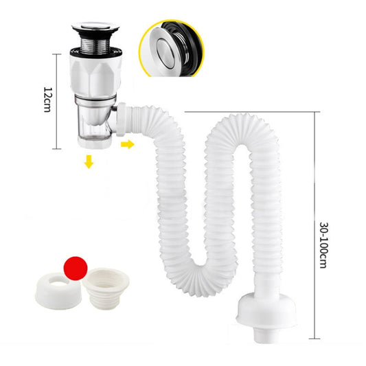 Household Deodorant Washbasin Water Pipe, Style: I White Flap Universal by bashfashion