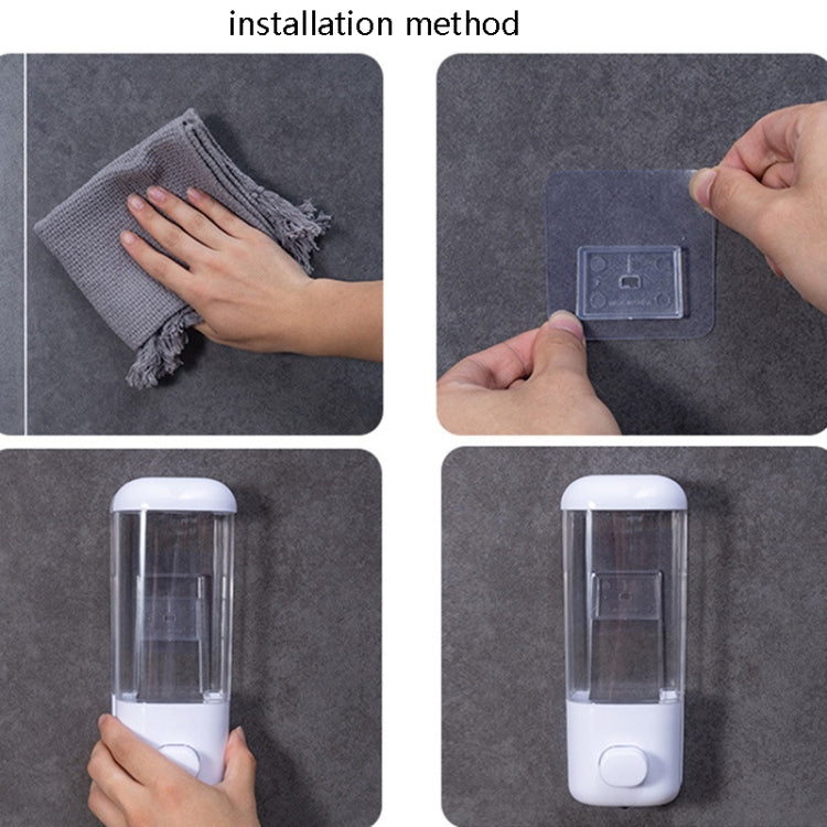 Hotel Bathroom Manual Soap Machine Wall Hanging Paste Transparent Soap, Specification: Single Head by bashfashion