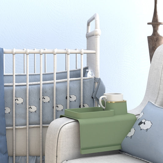 Sofa Armrest Car Seat Armrest Silicone Coaster Heat Insulation Anti-scalding Cup Holder(Green) by bashfashion