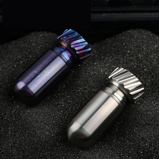 Portable Pure Titanium Mini Waterproof Warehouse Sealed Jar Pill Box, Color: Baked Blue by bashfashion