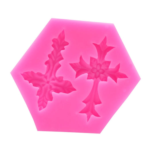 4 PCS Cross Shape Silicone Fondant Cake Mold Baking Tool(Pink) by bashfashion