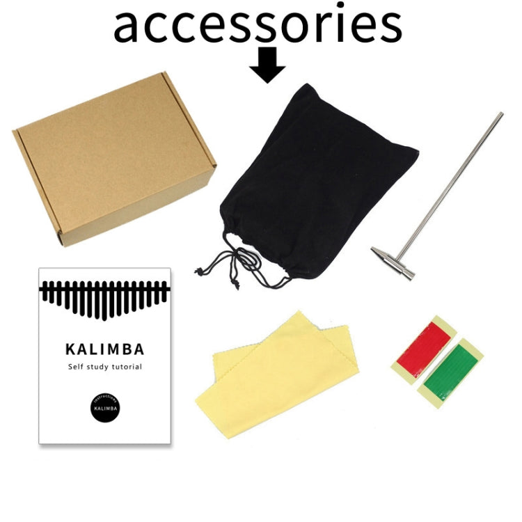 PURM Kalimba Thumbs Piano Beginner Piano Portable Musical Instrument, Color: 17 Tone Mahogany by bashfashion