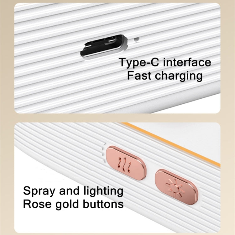 JF801 Desktop Simulation Flame Aroma Diffuser Humidifier, Color: Monochrome Light-Green by bashfashion