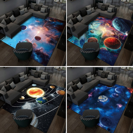 3D Visual Cartoon Cosmic Planet Living Room Carpet, Size: 40x60cm(Cosmic Planet 4) by bashfashion
