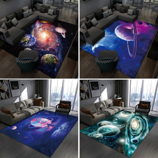 3D Visual Cartoon Cosmic Planet Living Room Carpet, Size: 40x60cm(RZ Cosmic Planet 8) by bashfashion