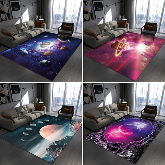 3D Visual Cartoon Cosmic Planet Living Room Carpet, Size: 60x90cm(RZ Cosmic Planet 12) by bashfashion