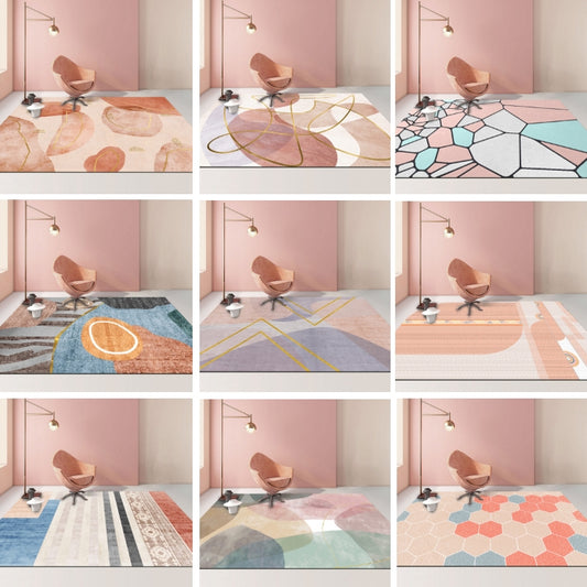 Modern Abstract Geometric Living Room Rug Coffee Table Cushion, Size: 120x160cm(05) by bashfashion