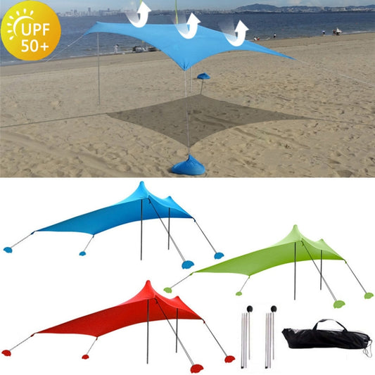 Outdoor Beach Lycra Canopy Camping Tent Sunshade Fishing Tent, Size: 300x300x200cm(Red) by bashfashion