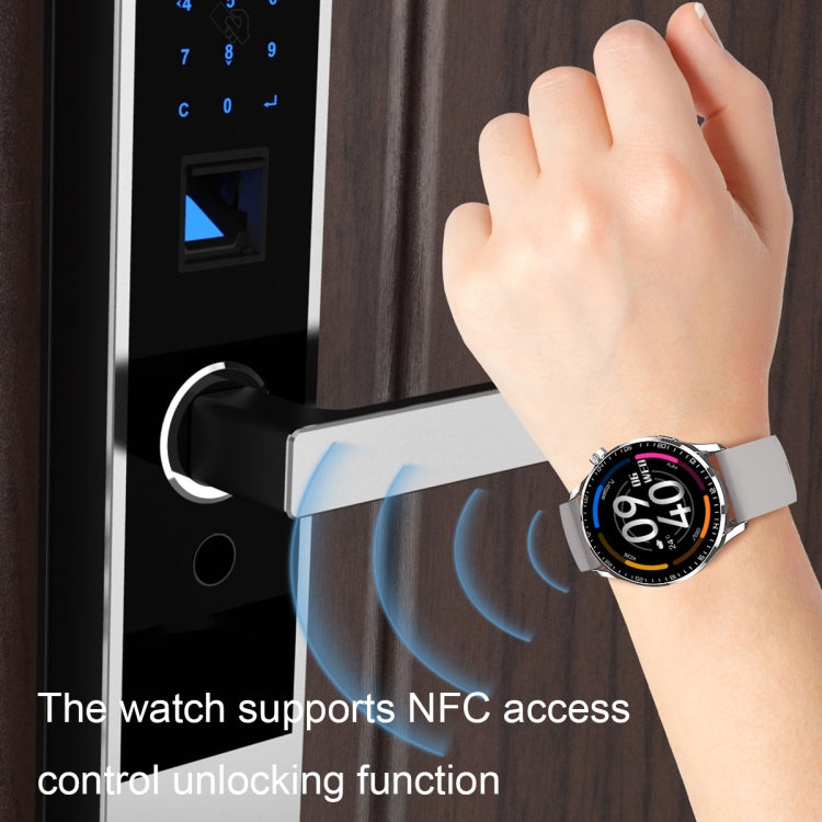 HD2 1.32 Inch Heart Rate Detection Smart Watch(Silver + Leather) by bashfashion