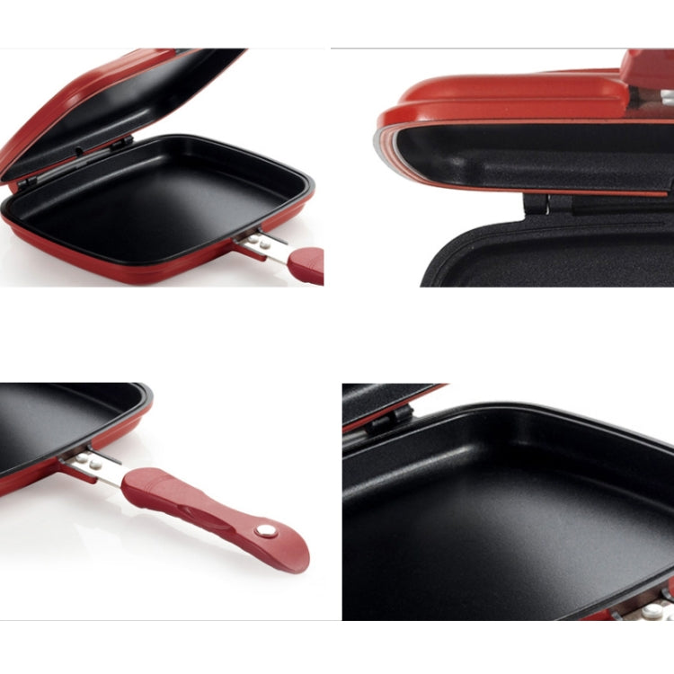 Household Pan Double Side Grill Fry Pan Cookware Double Face Pan(28cm) by bashfashion