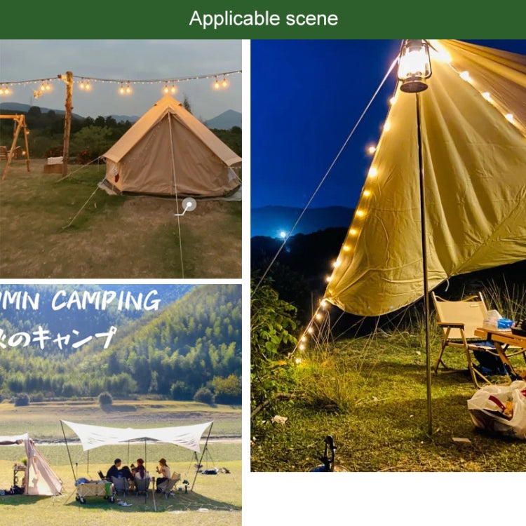 Windproof Canopy Fixed Tent Clip Rope Buckle Set 10 Clips+10 Elastic Ropes+10 Black Buckles by bashfashion